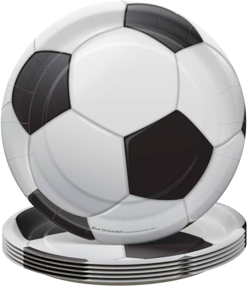 Soccer paper plates