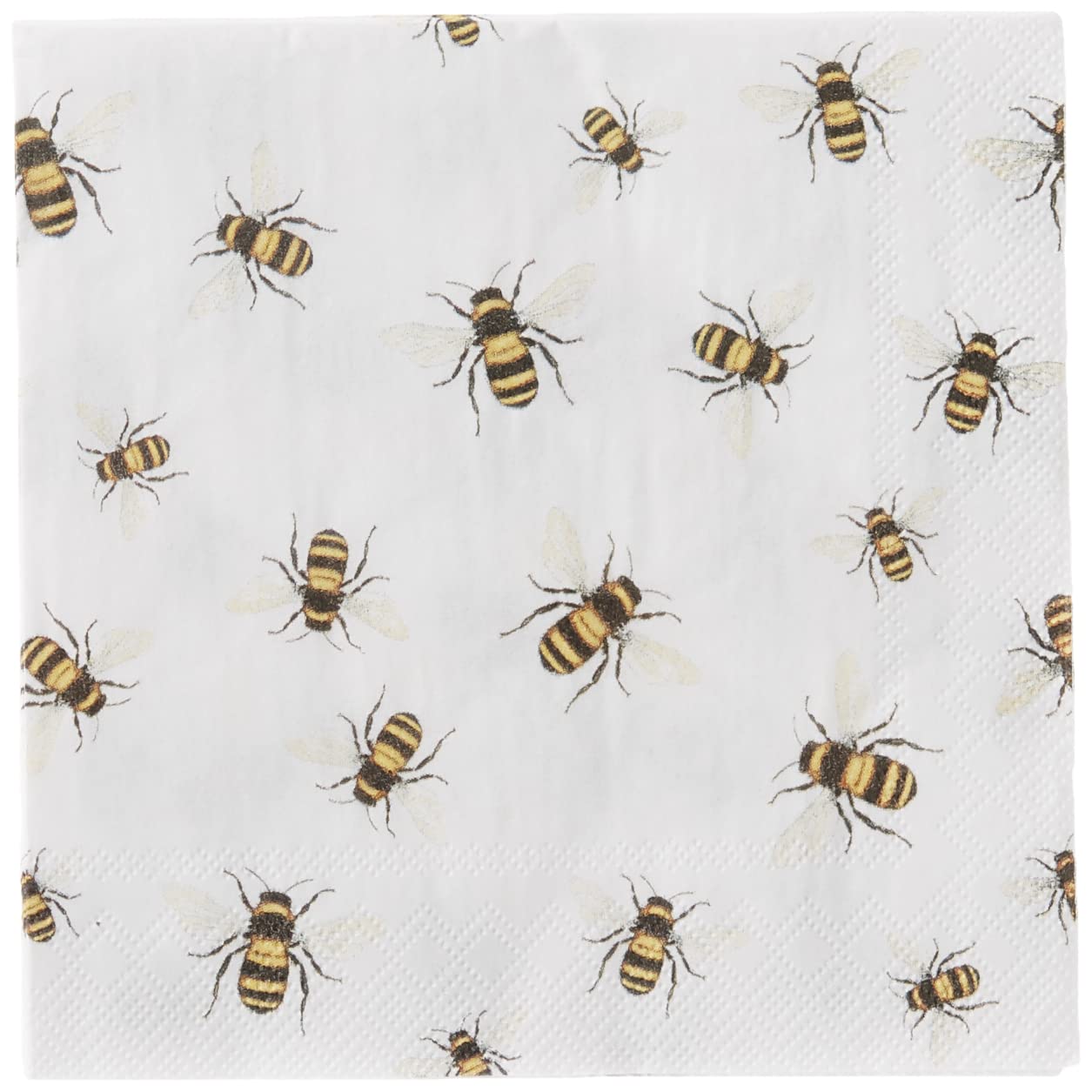 LOVELY BEES WHITE LUNCH NAPKIN