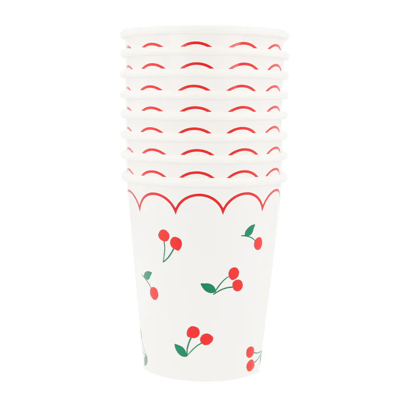 Meri Meri Cherry Pattern Cups