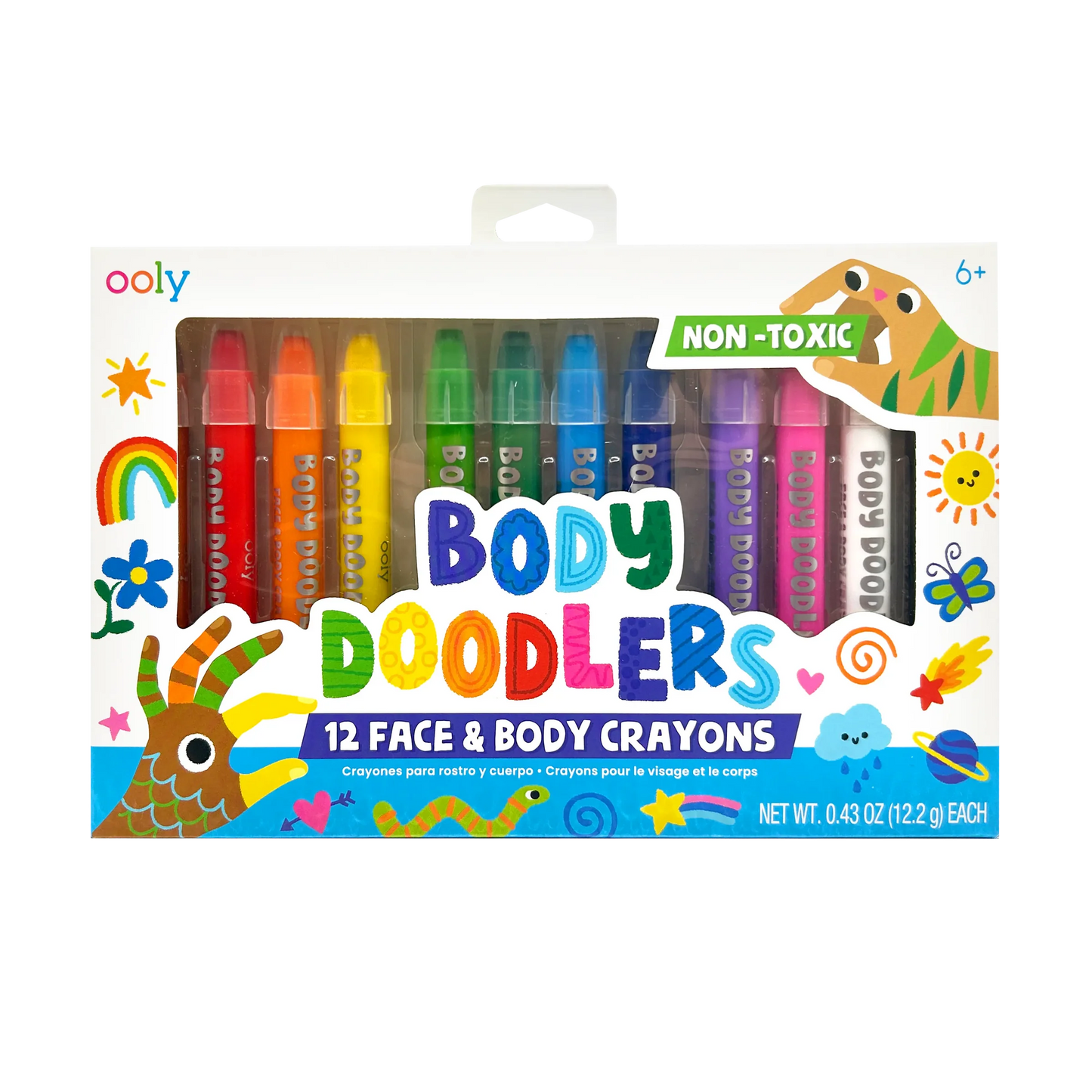 Body Doodlers - Face & Body Crayons - Set of 12