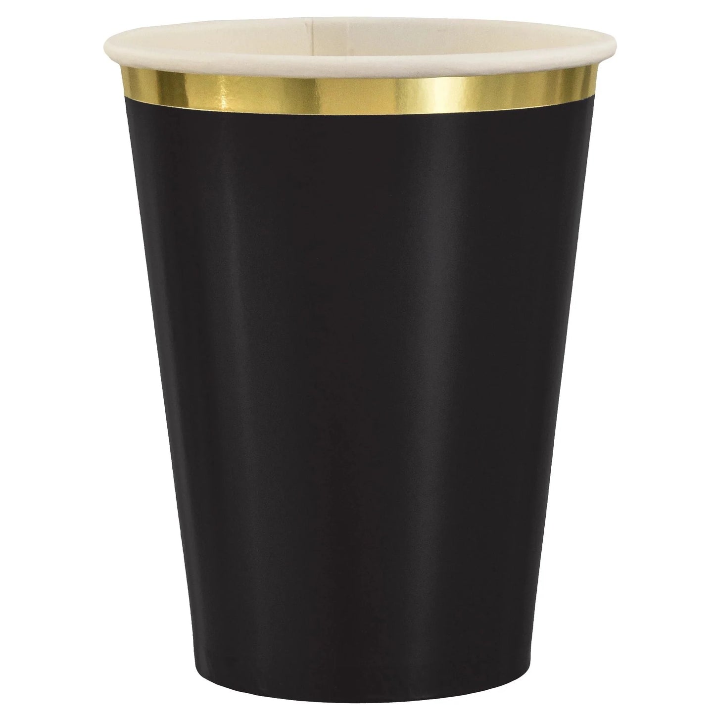 PAPER CUP W/HOT STAMP 12 OZ CUP - JET BLACK