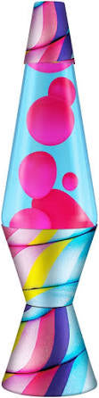 Lava Lamp 14.5" Candy Swirl Pink & Light Blue