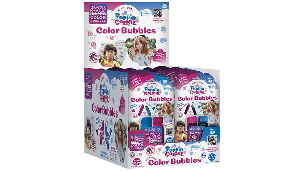 WOWmazing PoppinColorz™ Stain-Free Color Bubble Tube 2-Pack, Pink & Blue