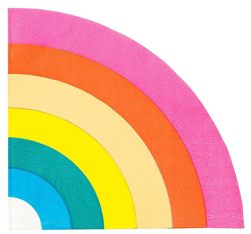 Talking Tables RAIN Rainbow Shaped Napkin with Foil
