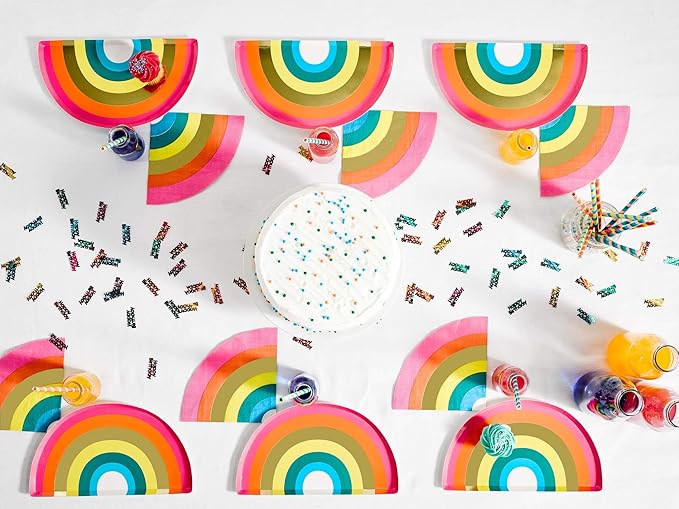 Talking Tables RAIN Rainbow Shaped Napkin with Foil