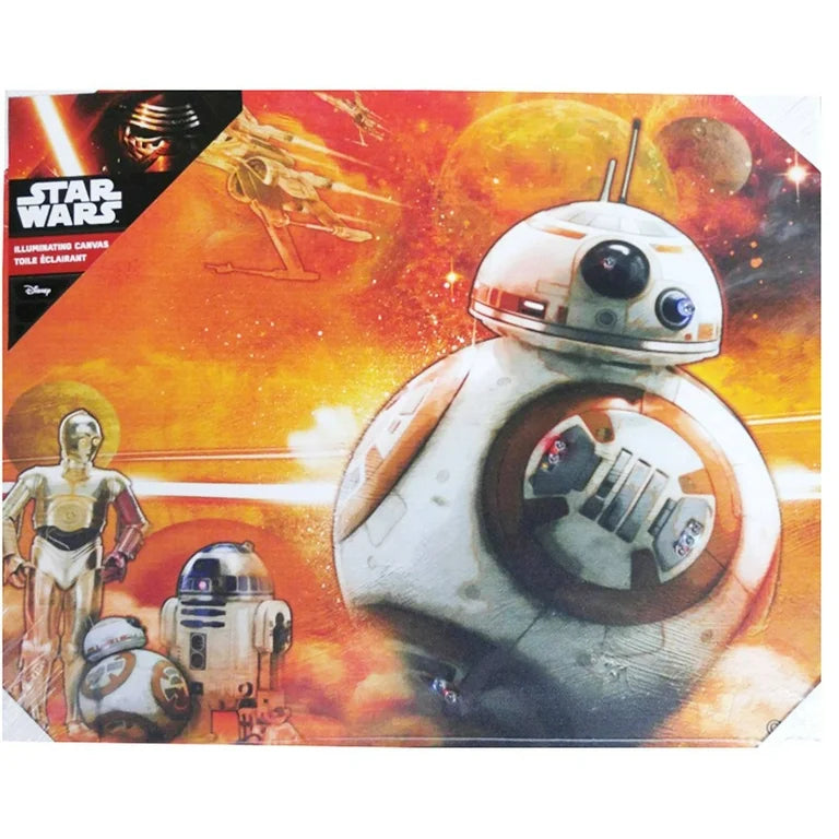 Underground Toys Star Wars BB-8 Illuminating Canvas Wall Art
