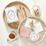 Scalloped Cocktail Napkins - Gold Foil Hearts