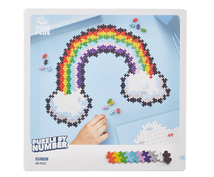 PLUS PLUS - Puzzle by Number Rainbow - 500 Pieces