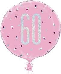 Pink 65th Foil Balloon