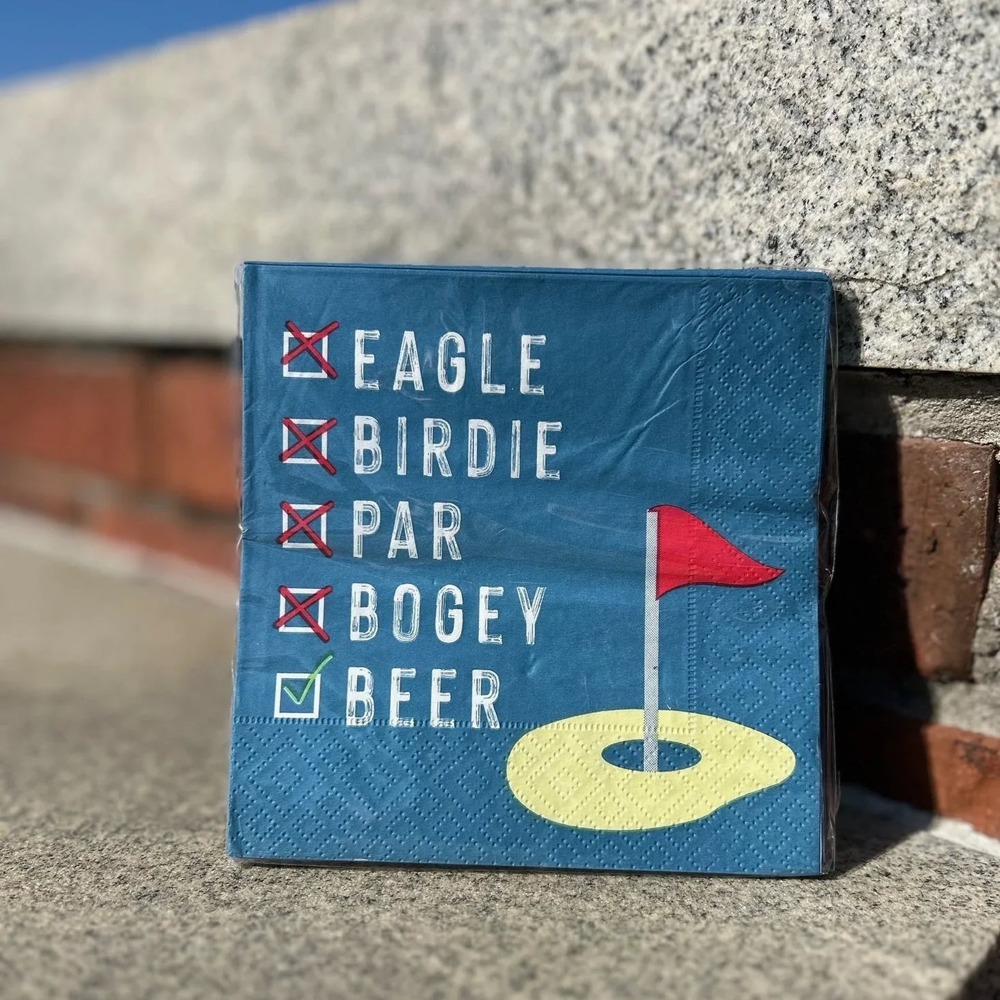 Golf beer cocktail napkin