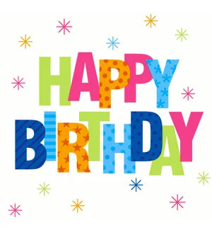 Birthday Stars - Luncheon Napkin