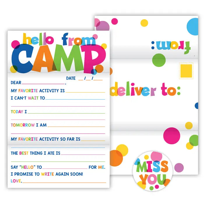 Fold N Seal Handpainted Hello from Camp Fun Colors