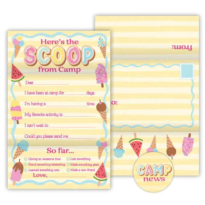 Fold N Seal Handpainted Here's the Scoop from Camp Ice Cream