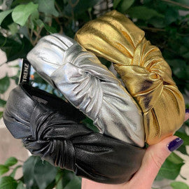 Faux Leather Knot Headband