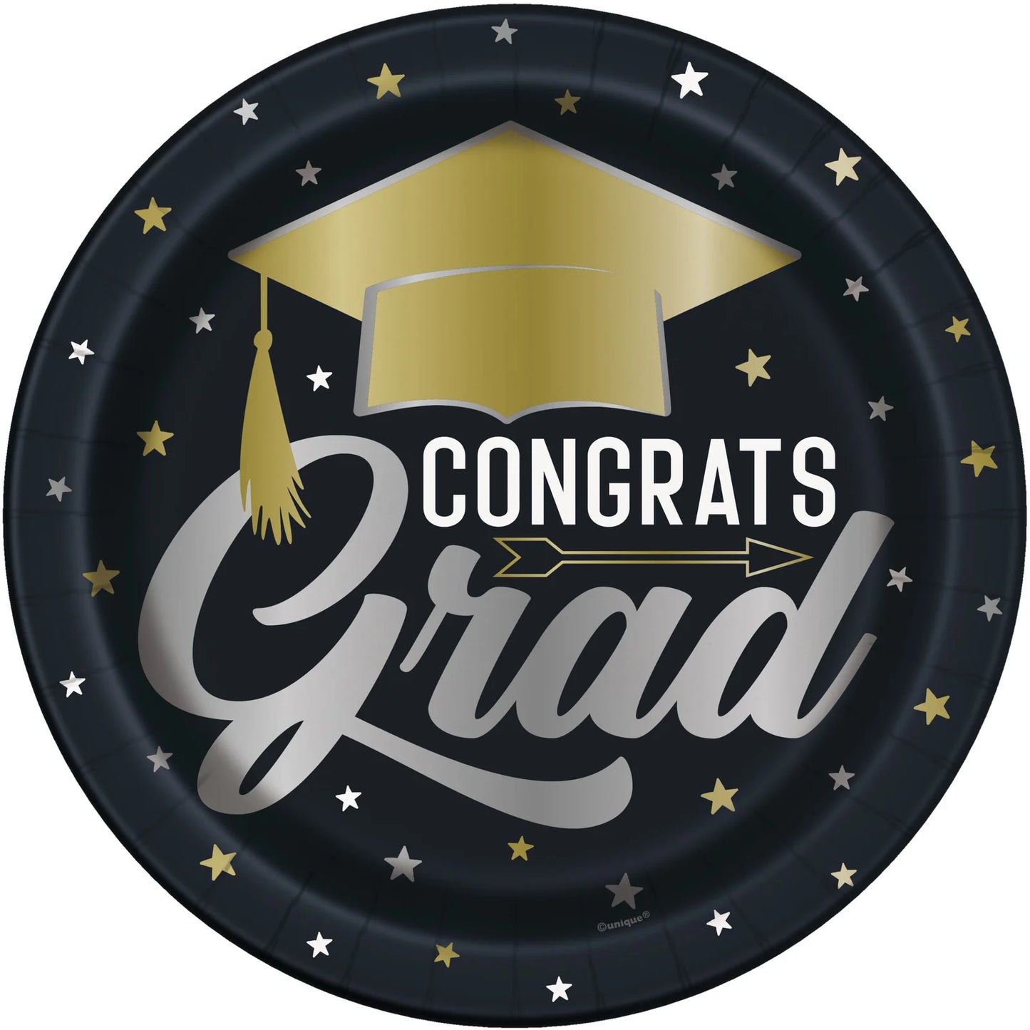 Congrats grad plate 8”