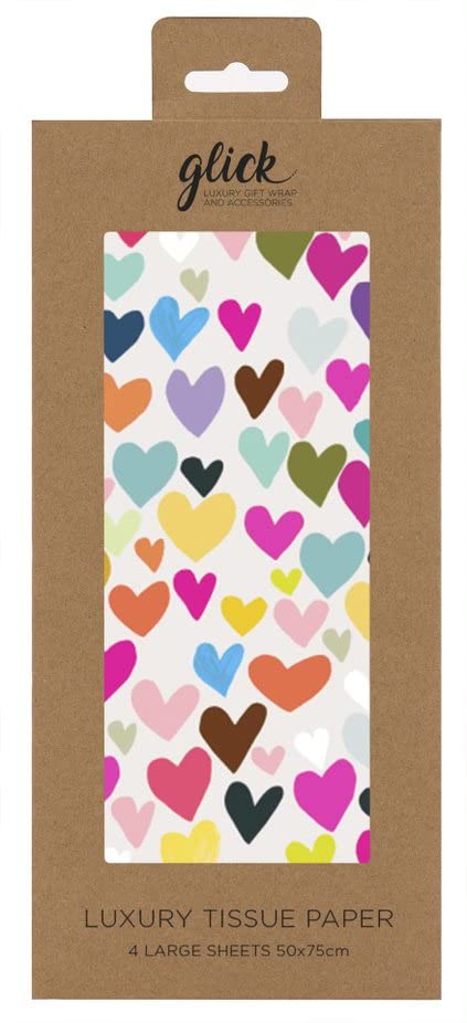 Glick Luxury Tissue Paper, Love Hearts Sheets