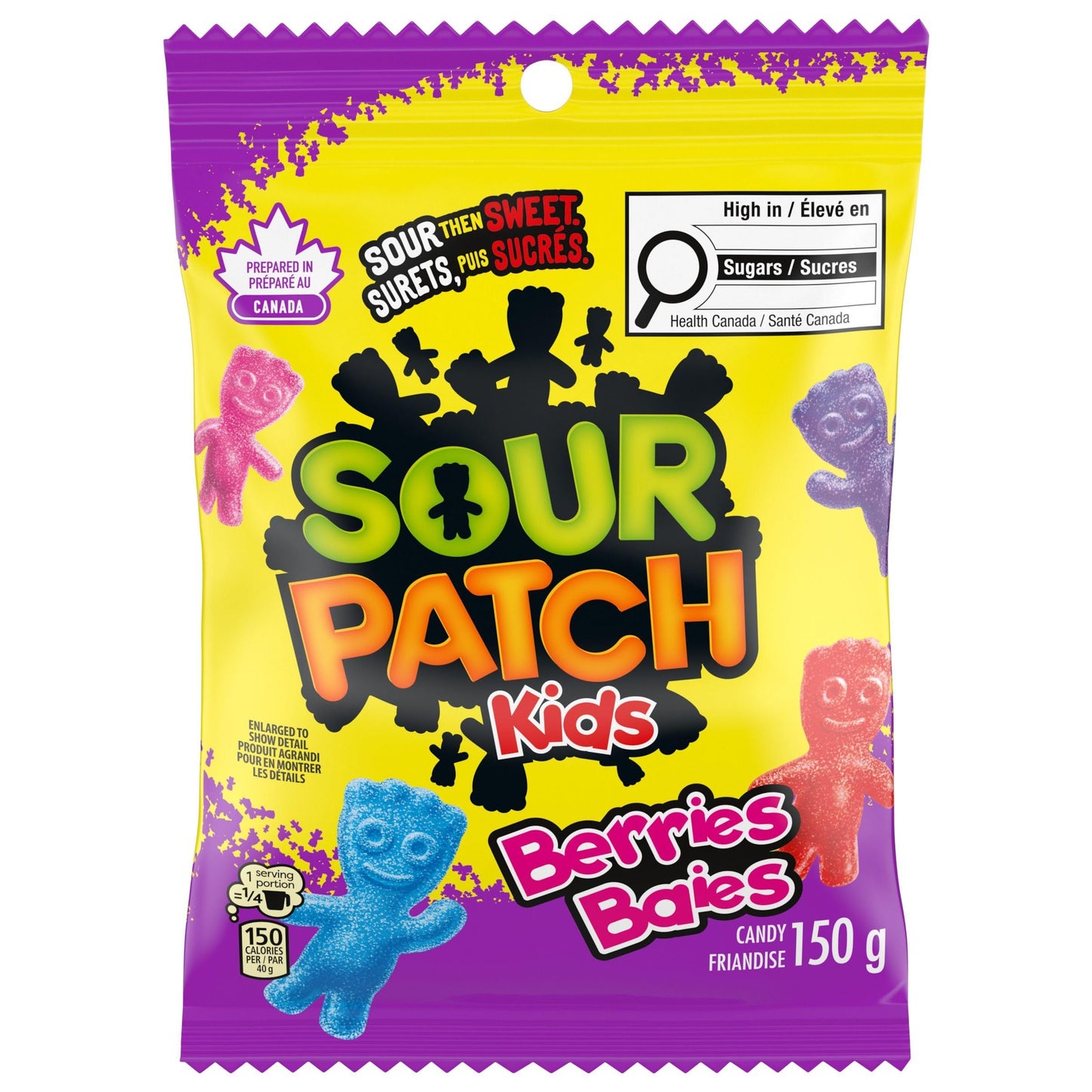 Sour Patch Kids Sour Berries Candy, Gummy Candy, Sour Candy, 150 g, Prepared in Canada