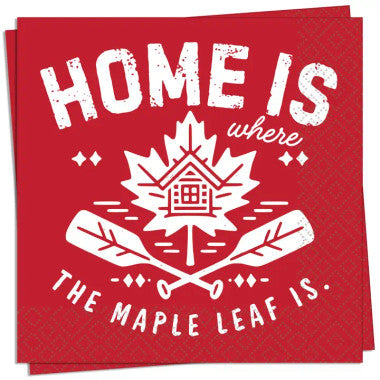 Home Is - Red Luncheon Napkin