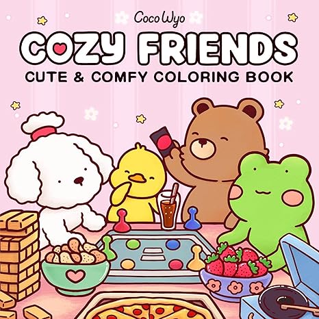 Cozy Friends: Coloring Book for Adults and Kids