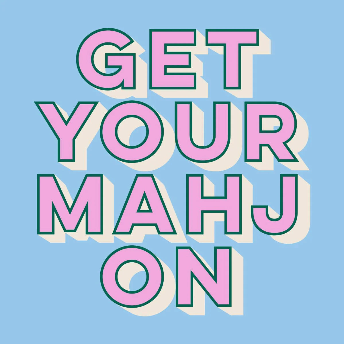 MAHJONG COCKTAIL FUNNY NAPKIN | GET YOUR MAHJ ON