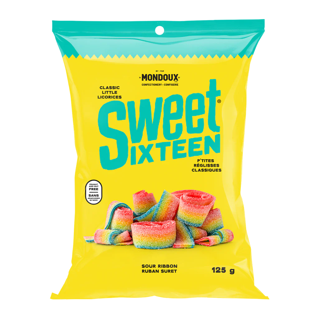 Sweet sixteen sour rainbow candy