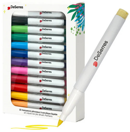 12 liquid acrylic markers Deserres