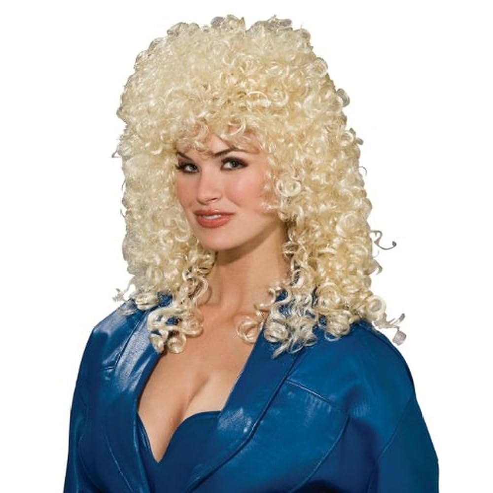 80s Wild Curl Blonde Wig