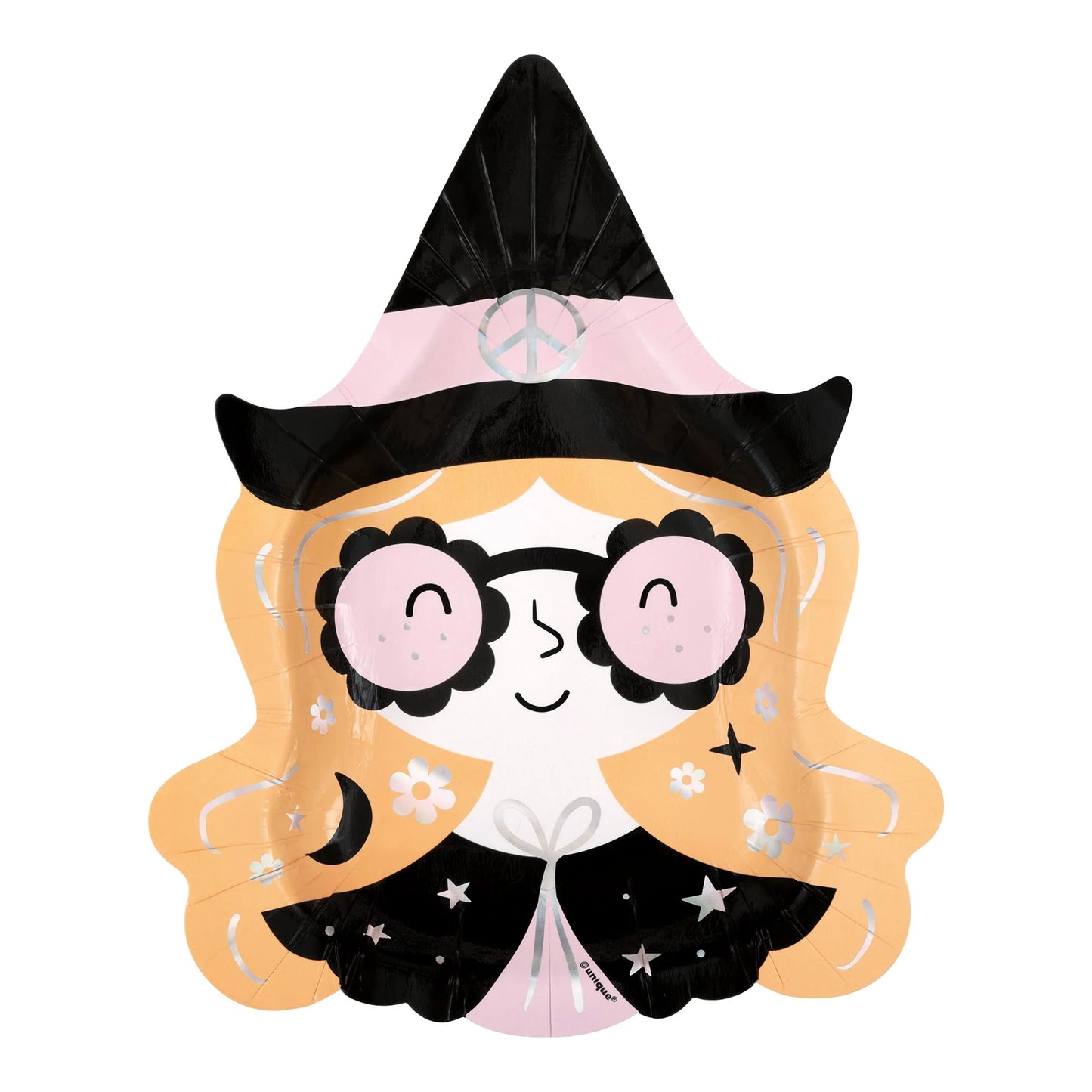 Groovy Halloween witch plate