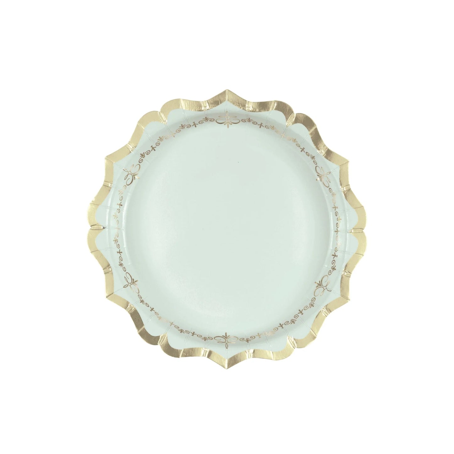 Golden garden party dessert plate