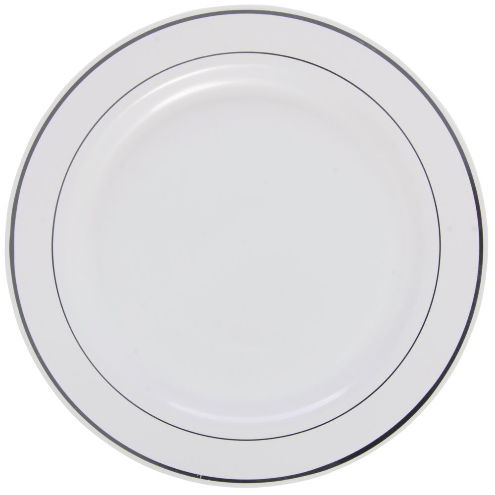 First Impressions™ Disposable White Plastic Plate -10 1/4"
