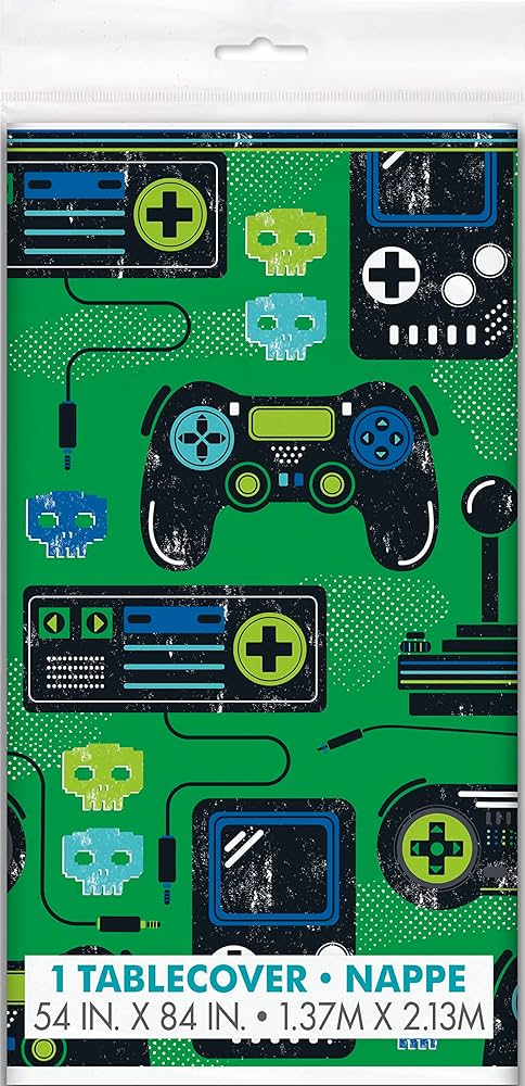 Gamer Birthday Rectangular Plastic Table Cover - 54" x 84" I Pack of 1