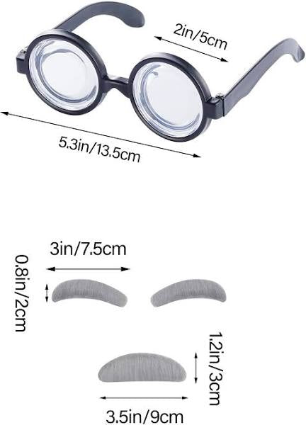 Mad Scientist Old Man Curly Costume Set