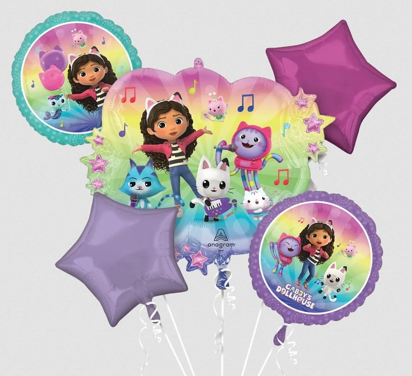 Gabby's Dollhouse Bouquet (5 piece) foil balloon