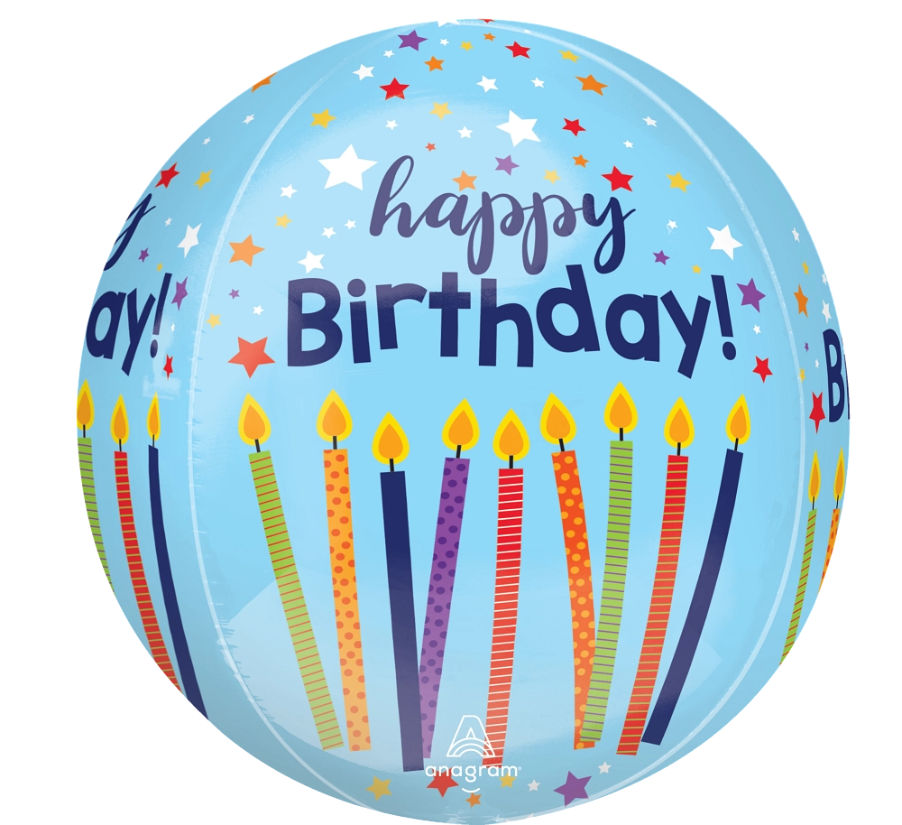 Orbz happy birthday balloon