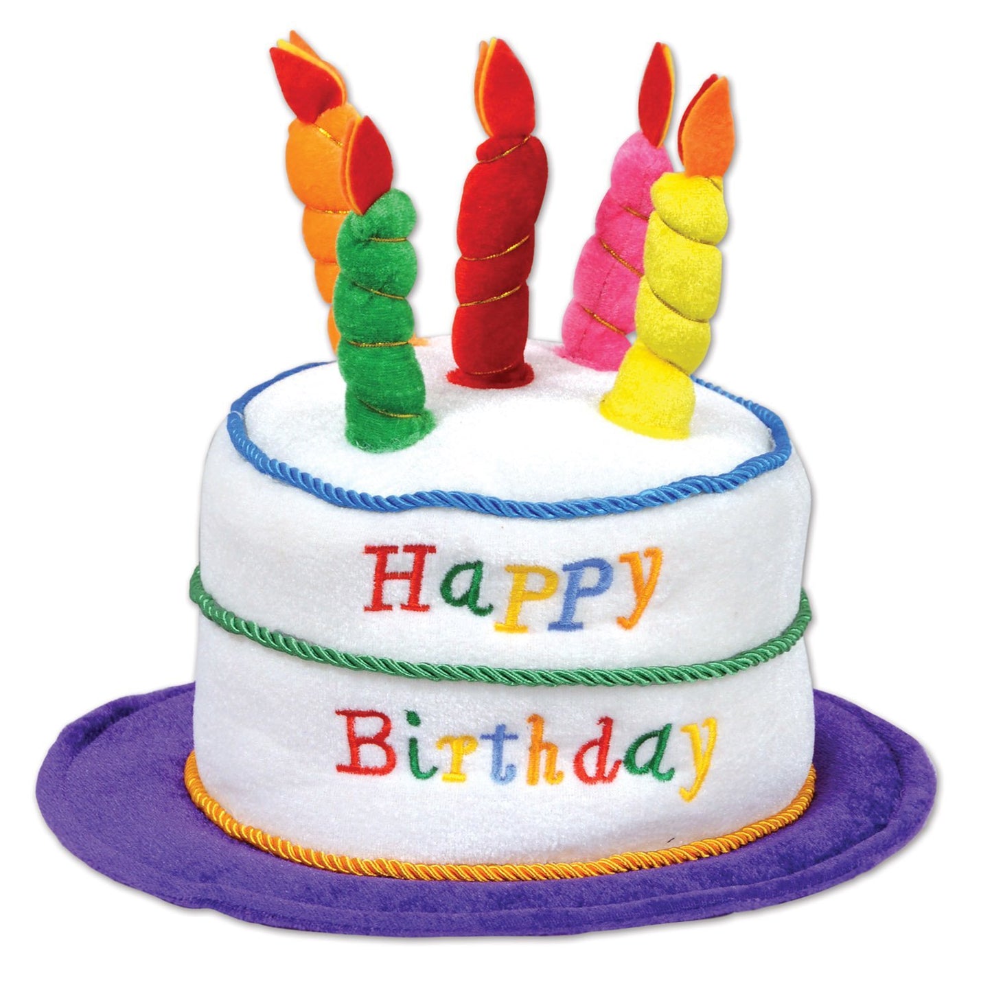 Plush Birthday Cake Hat, Multicolor