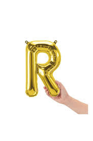 Air filled decoration letter R - gold