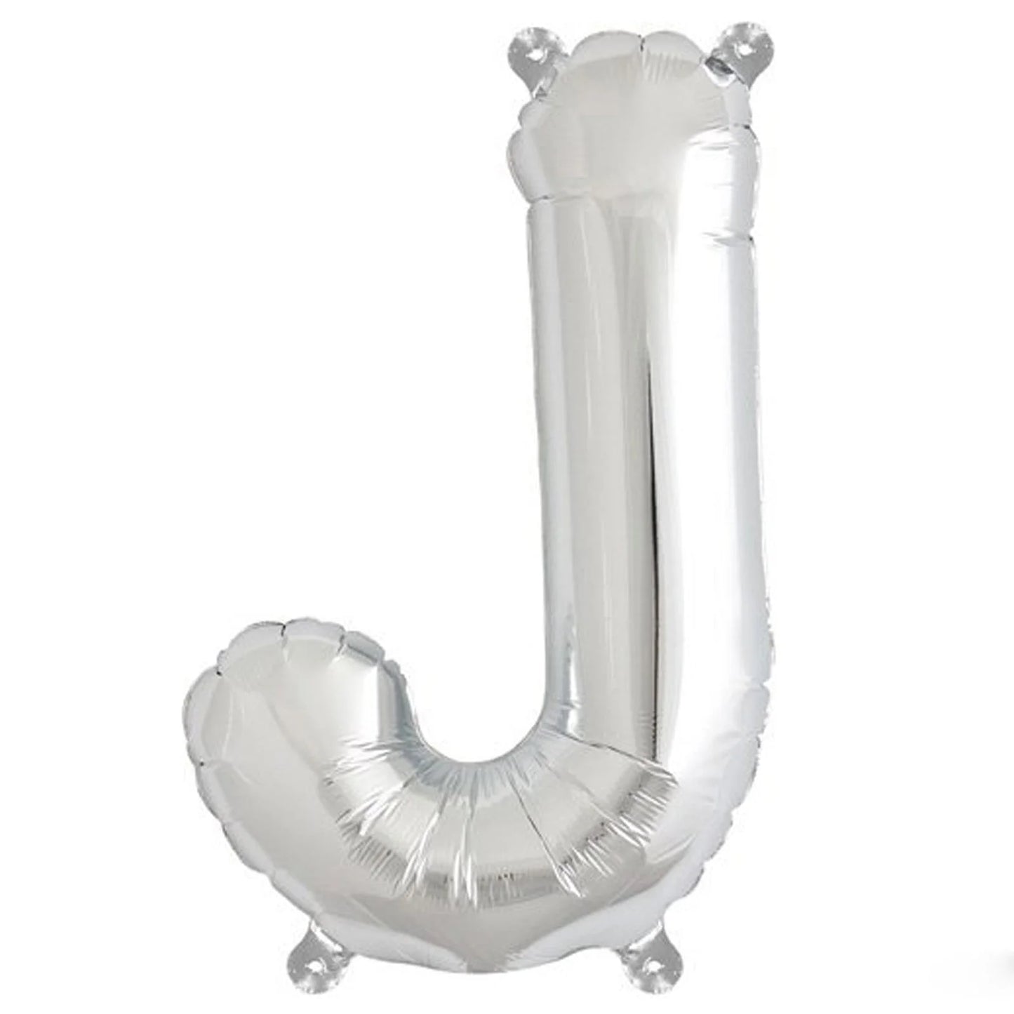 Air filled decoration letter J - silver