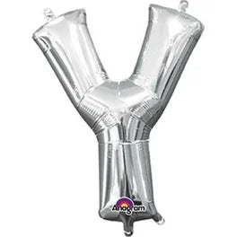 Air filled decoration letter Y - silver