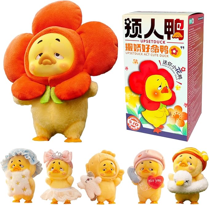 Upsetduck 2 Generation Figure Blind Box Pretty Good Fate Duck Series Mystery Box Plush Filling Doll Decoration Toy Birthday Gift