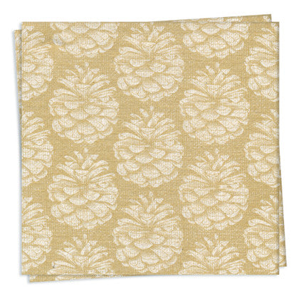 Pinecone Gold Paviot Dinner Napkin