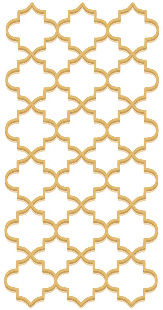 Boston International IHR Guest Towel Buffet Paper Napkins, 16-Count, 8.5 x 4.5-Inches, Moroccan Trellis Gold