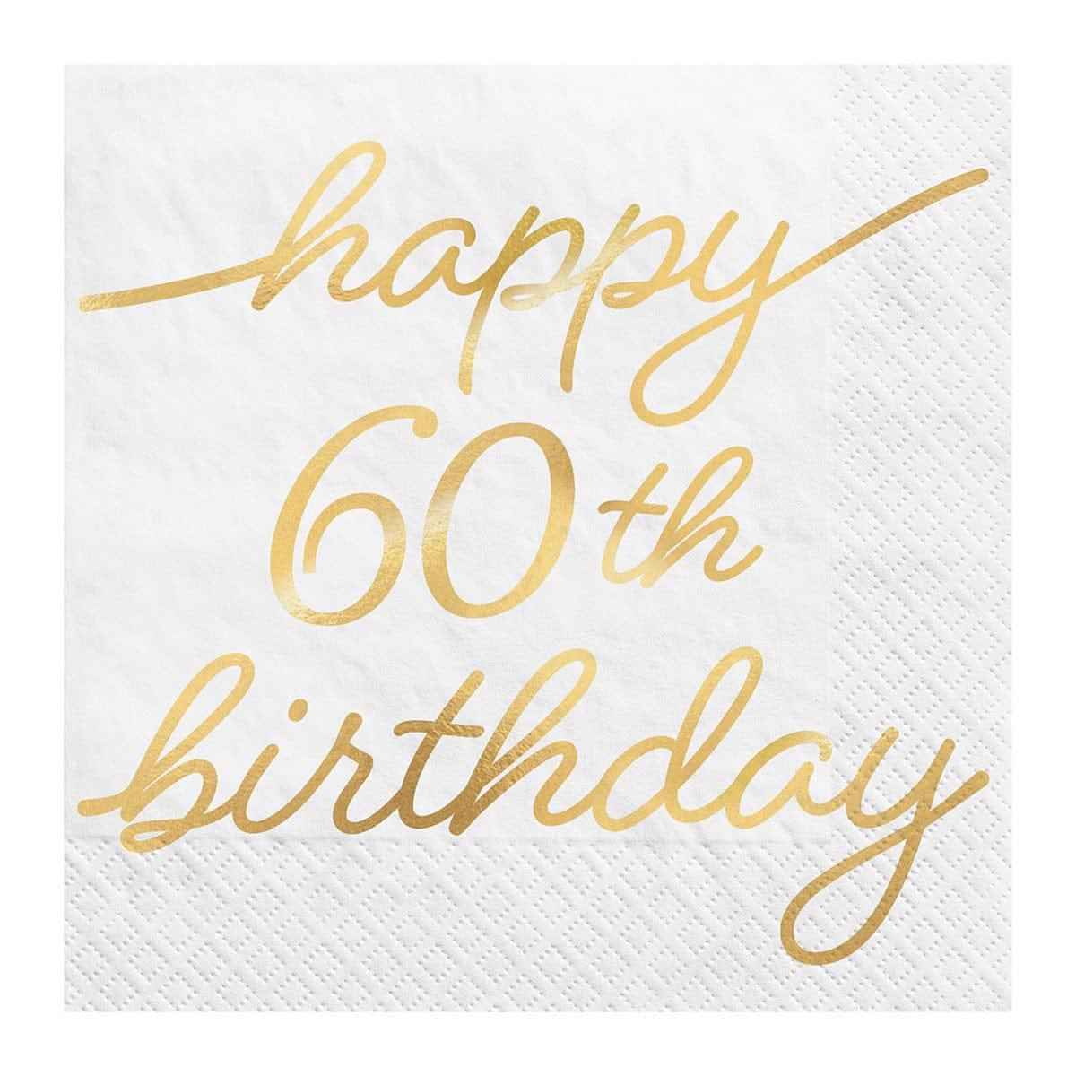 Golden age cocktail napkin 60th