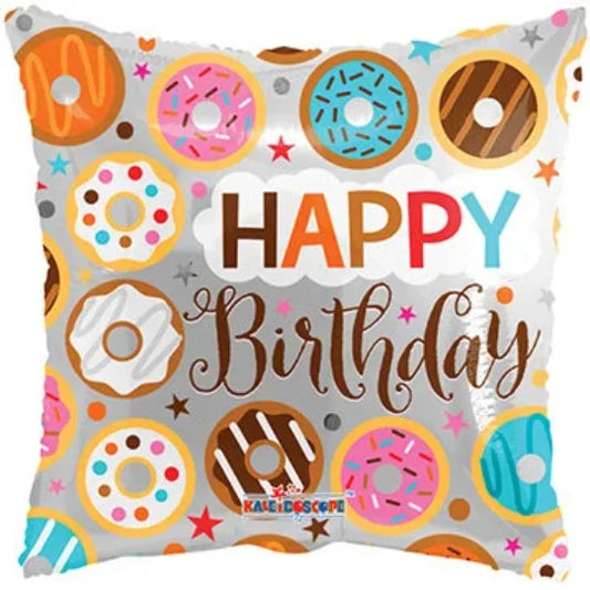 Happy Birthday donuts foil balloon