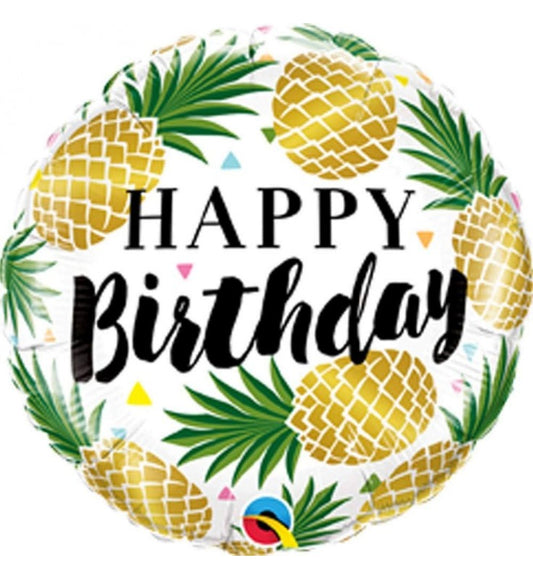 Pineapple theme Happy Birthday Foil Balloon
