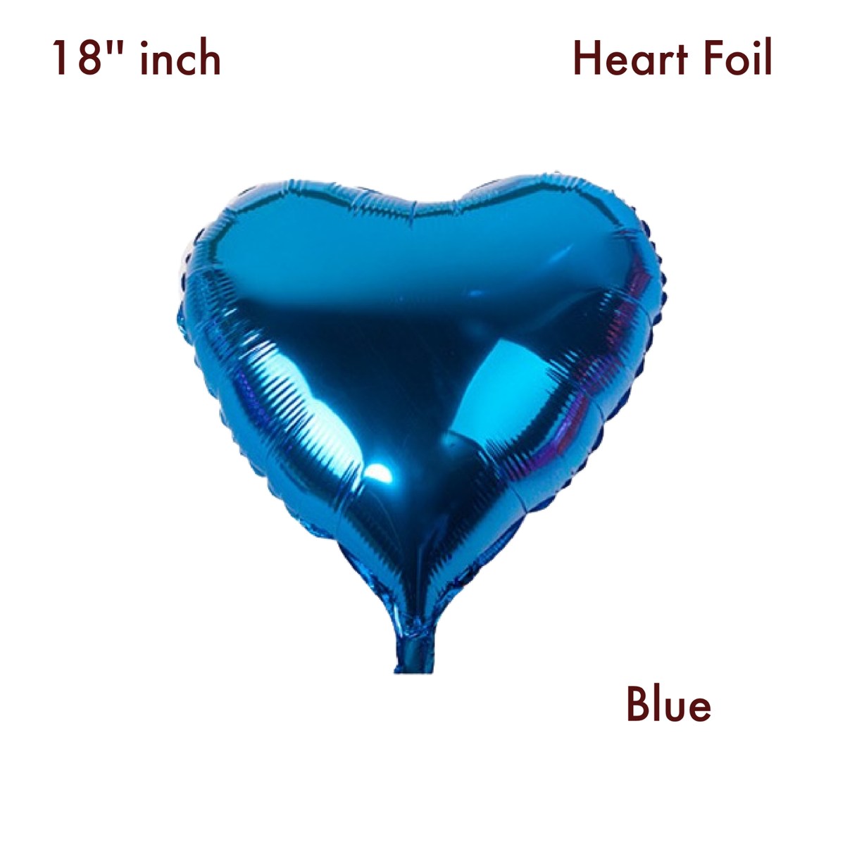 Blue Heart Foil Balloon