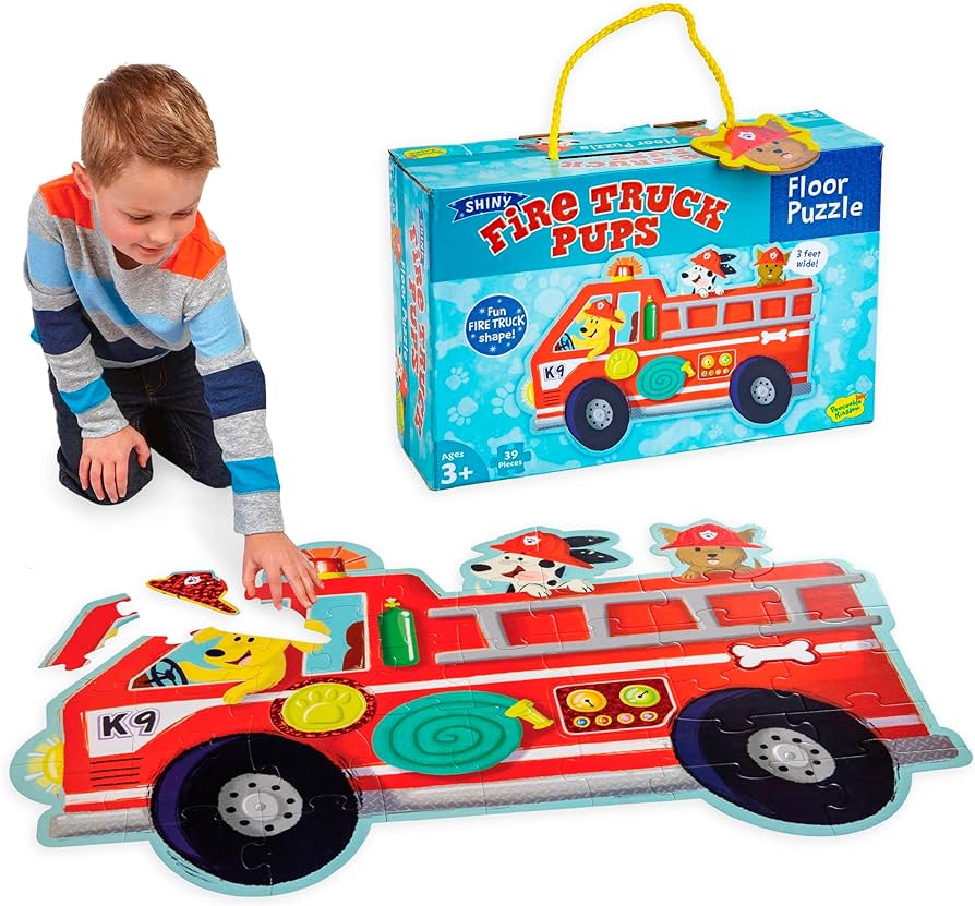 Shiny Fire truck pups / floor puzzle