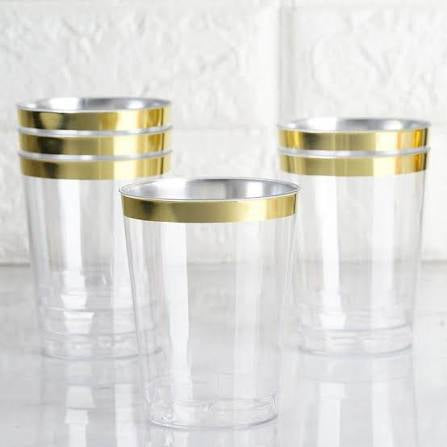 Gold Rim Drinking Glass