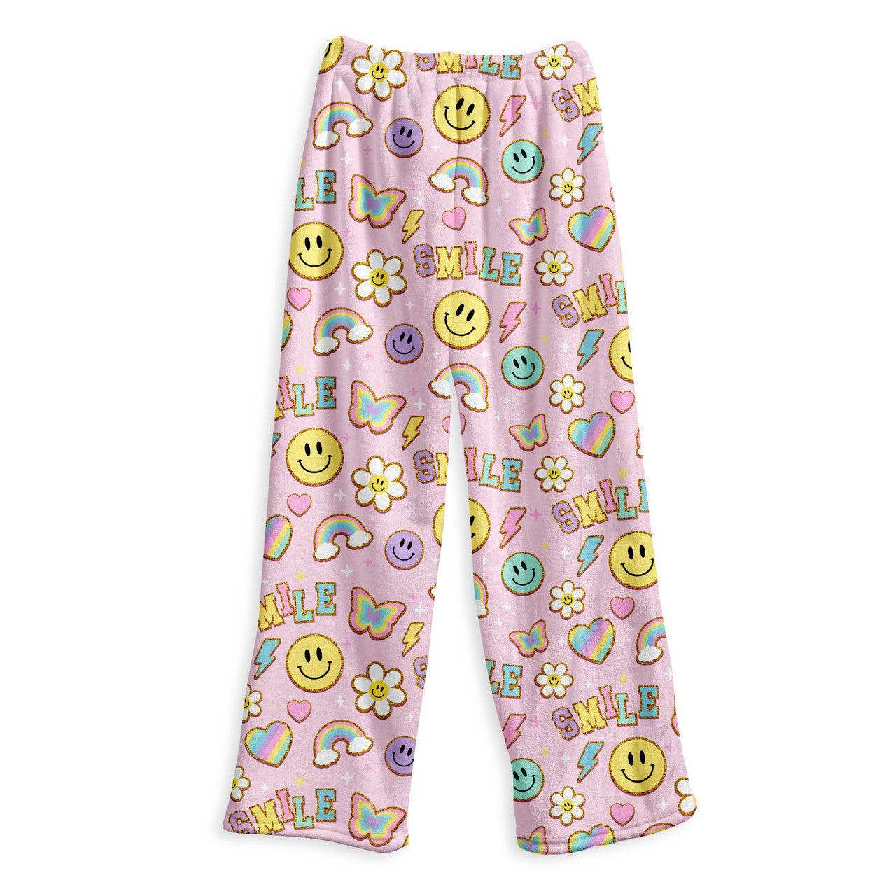 Patch Print Fuzzy Lounge Pants