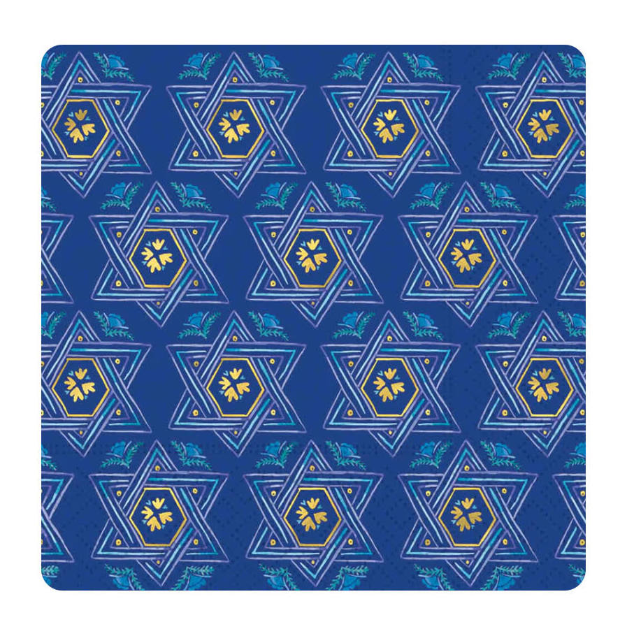 Design Design Elegant Hanukkah-Vibrant Cocktail Napkin - 16pk