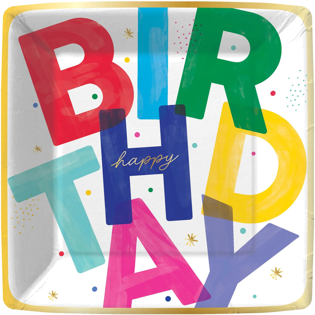 Design design dinner paper plates - birthday block